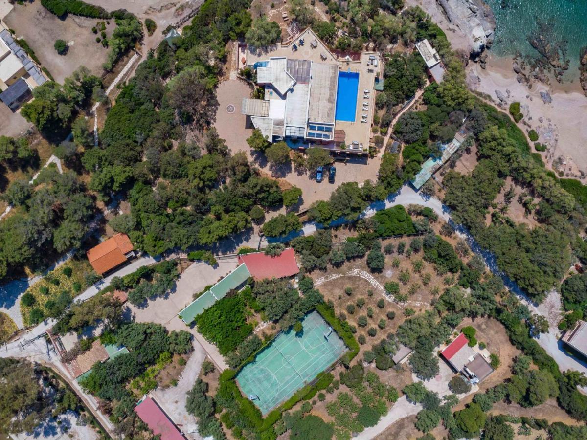 Black Diamond Beachfront Pool Villa Pasithea In Sounio, Athens Szúnio Kültér fotó