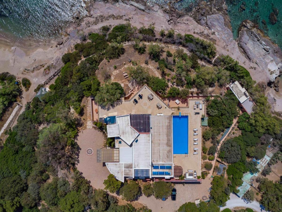 Black Diamond Beachfront Pool Villa Pasithea In Sounio, Athens Szúnio Kültér fotó