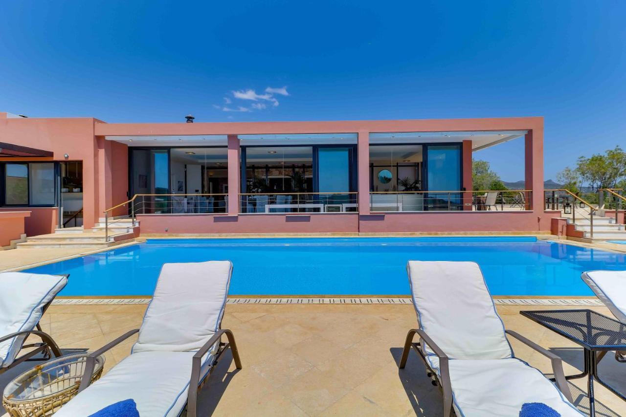 Black Diamond Beachfront Pool Villa Pasithea In Sounio, Athens Szúnio Kültér fotó